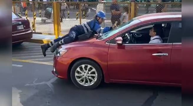 Taxista informal embistió a fiscalizador de la ATU en Aeropuerto Jorge Chávez [Video]