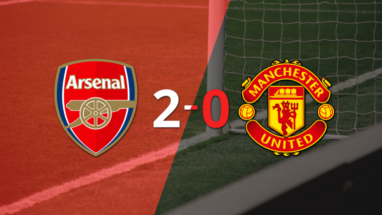 Arsenal le ganó con claridad a Manchester United por 2 a 0