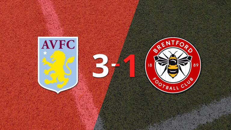 Aston Villa logra una victoria de 3-1 sobre Brentford