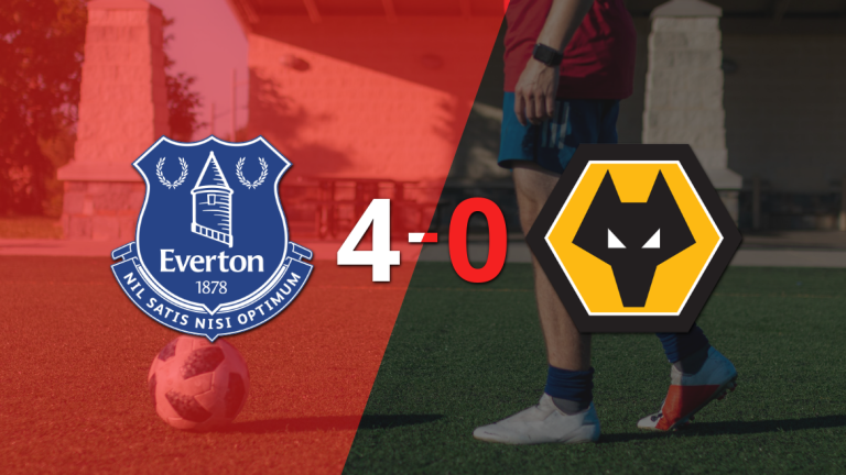 Everton le pasó por encima 4-0 a Wolverhampton