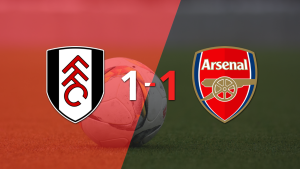 Arsenal empató 1-1 en su visita a Fulham