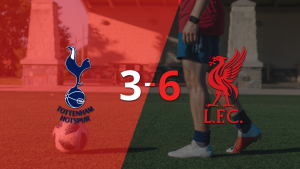 Mohamed Salah y Luis Díaz impulsaron con dobletes la victoria 6-3 de Liverpool frente a Tottenham