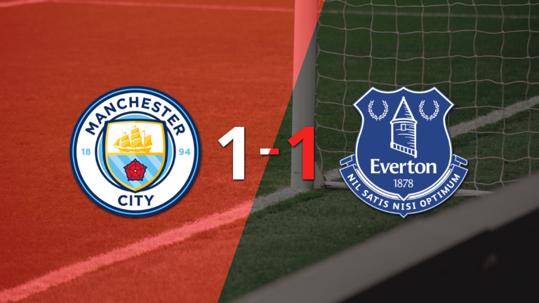 Manchester City y Everton igualaron 1 a 1