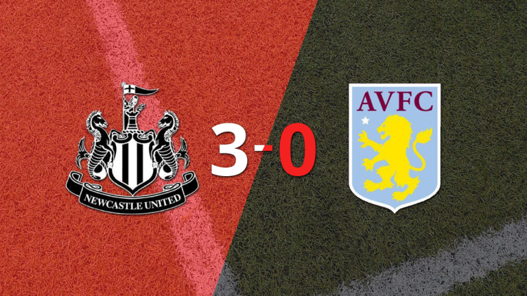 Tranquila victoria de Newcastle United por 3 a 0 frente a Aston Villa