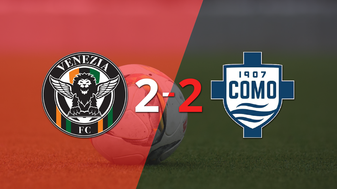 Venezia y Como 1907 sellaron un empate a dos