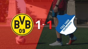 Hoffenheim logró un agónico empate ante Borussia Dortmund