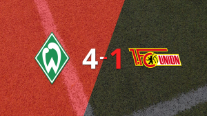 Werder Bremen golea 4-1 a Unión Berlín y Marco Grüll firma doblete