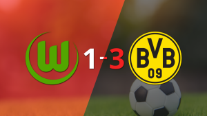 Borussia Dortmund dejó su marca al vencer a Wolfsburgo con un contundente 3 a 1