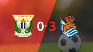 Leganés no pudo contener la fuerza de Real Sociedad y cayó derrotado por 3 a 0