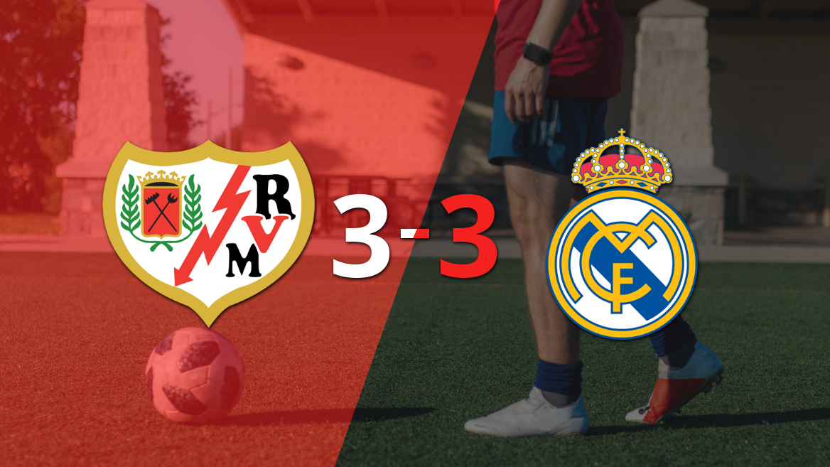 Emocionante empate con muchos goles entre Rayo Vallecano y Real Madrid