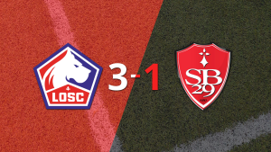 Lille gana 3-1 a Stade Brestois con doblete de Jonathan David