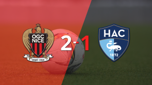 Nice asegura la victoria al vencer 2-1 a Le Havre AC con un gol agónico