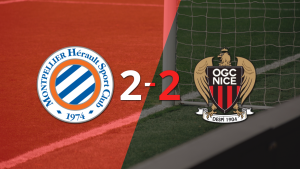 Montpellier y Nice igualaron por 2 en un vibrante partido