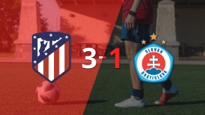 Doblete de Antoine Griezmann guió el triunfo de Atlético de Madrid sobre Slovan Bratislava