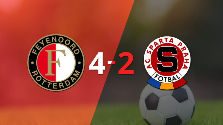 Feyenoord se impone con autoridad a Sparta Praga por 4-2