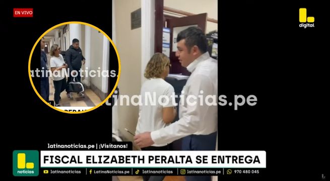 Elizabeth Peralta: así fue la entrega de la fiscal en la sede de Palacio de Justicia [VIDEO]