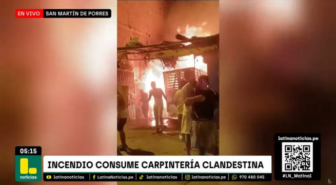 Perrito guardián muere en incendio de carpintería en SMP [VIDEO]