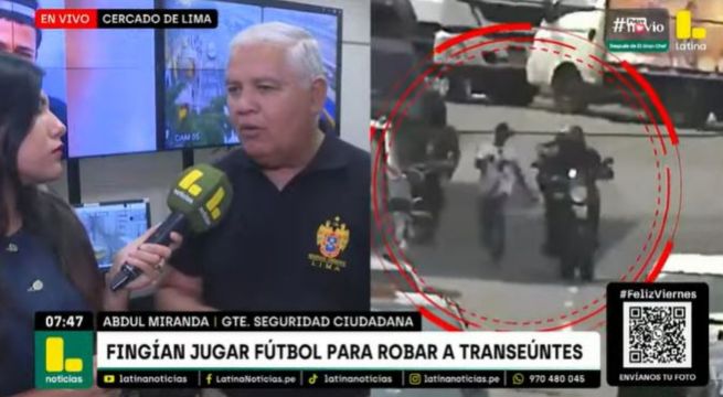 Cercado de Lima: delincuentes fingían jugar fútbol para robar a conductores | VIDEO