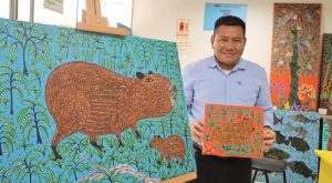 El arte de los capibaras llegó con la exposición ‘Ruraq maki. Tajimat pujut’