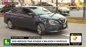 La Victoria: ataque a balazos contra auto deja dos heridos [VIDEO]