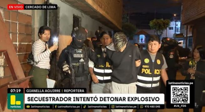 Rescatan a empresario en El Agustino: secuestrador intentó detonar explosivo al ser capturado