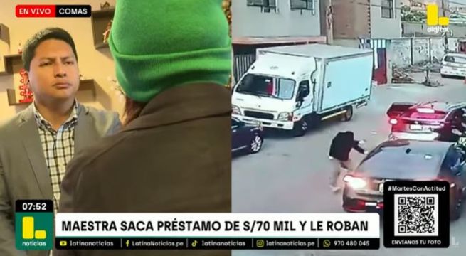 Maestra retira S/70 mil y a salida de banco sufre asalto en San Martín de Porres