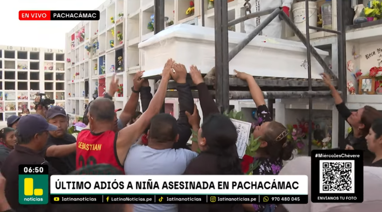 Así fue la triste despedida de la niña de 12 años asesinada en Pachacamac [VIDEO]