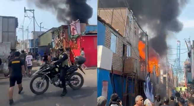 Callao: feroz incendio causa pánico en asentamiento humano «Puerto Nuevo»