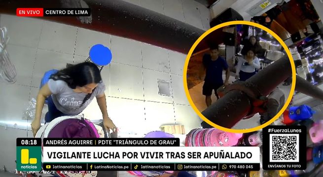 Vigilante queda en UCI tras ser apuñalado en galería de Cercado de Lima