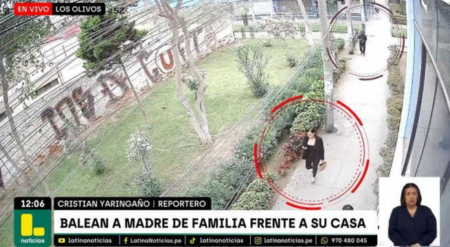 Los Olivos: madre de familia es atacada a balazos frente a su vivienda | VIDEO