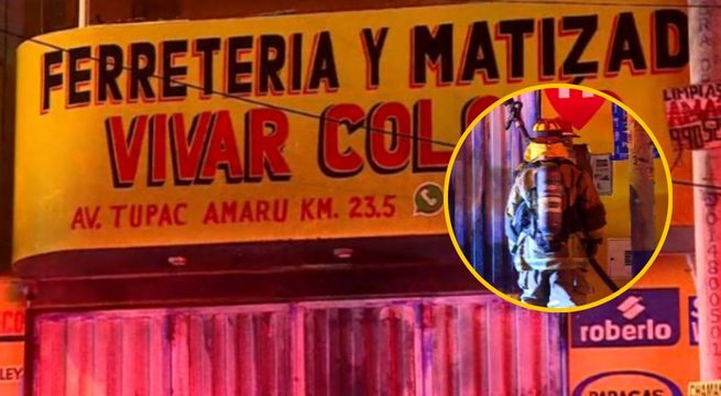 Carabayllo: incendio de gran magnitud se registró en ferretería durante la madrugada de Navidad