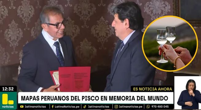 ¡Momento histórico! Unesco entrega certificado que confirma que el pisco peruano