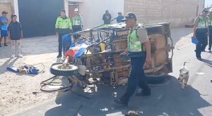 Accidente mortal: mujer muere en choque frontal de dos mototaxis