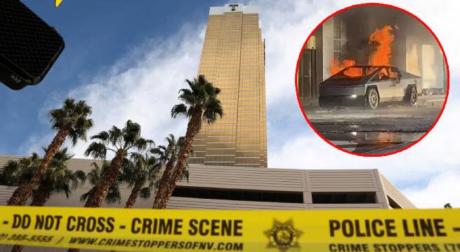 Auto Tesla Cybertruck explota frente a Hotel Trump en Las Vegas y mata a una persona [Video]