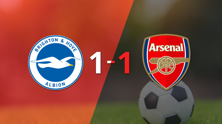 Brighton and Hove y Arsenal empataron 1 a 1