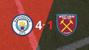 West Ham United cayó ante Manchester City con dos goles de Erling Haaland