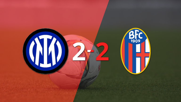 Bologna sacó un punto luego de empatar a 2 goles con Inter