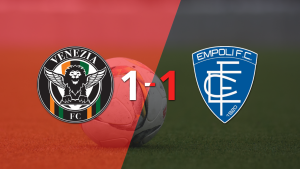 Venezia y Empoli se reparten los puntos y empatan 1-1