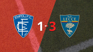 Lecce gana 3-1 a Empoli con doblete de Nikola Krstovic