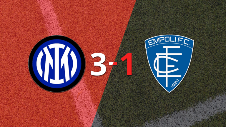 Con muchos goles, Inter derrotó 3-1 a Empoli