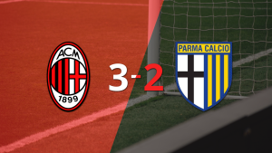 Vibrante 3-2 en el triunfo de Milan sobre Parma