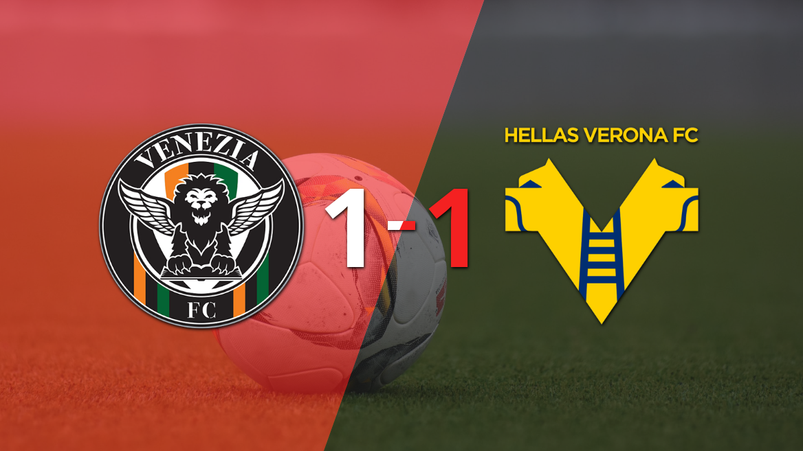 Venezia y Hellas Verona se reparten los puntos y empatan 1-1