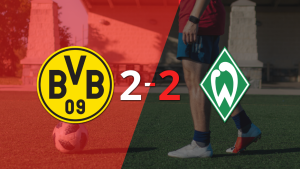 Muchos goles en el empate a 2 entre Borussia Dortmund y Werder Bremen