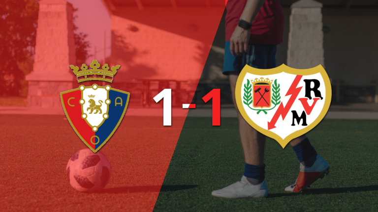 Empate a uno entre Osasuna y Rayo Vallecano