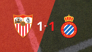 Sevilla logró sacar el empate de local frente a Espanyol