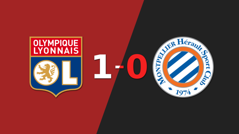 Montpellier no pudo con Olympique Lyon y perdió por un gol en contra