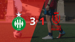 Saint Etienne voltea el marcador y triunfa 3 a 1 ante Stade de Reims