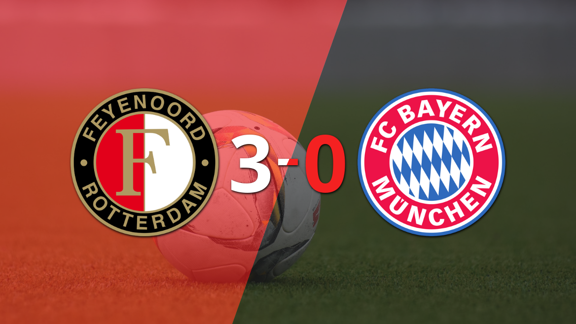 Feyenoord derrotó sin complicaciones a Bayern Múnich con doblete de