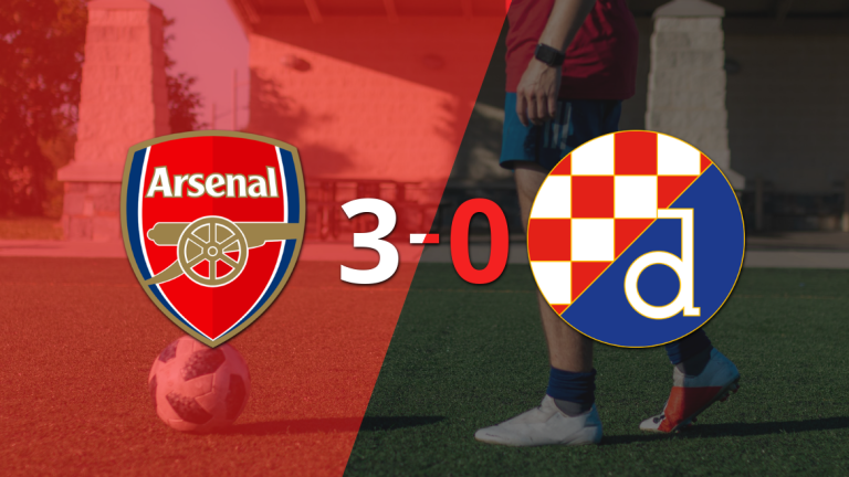 Goleada de Arsenal 3 a 0 sobre Dinamo Zagreb