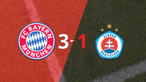 Con muchos goles, Bayern Múnich derrotó 3-1 a Slovan Bratislava